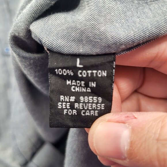 AMERICAN GARAGE Men's Large Button Up Shirt Short Sleeve Patriotic - Picture 6 of 6